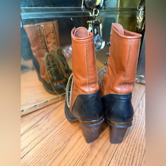 Jeffery Campbell Ibiza Elegant Two-Tone Lace-Up Women's Boots 6.5 - Picture 7 of 9